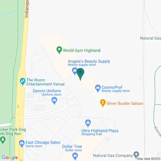 Map of Highland, IN